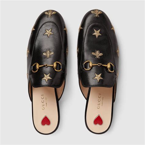 gucci embroidered princetown slippers|Gucci princetown slippers nordstrom.